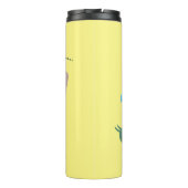 Niedliche Green Cricket Insekt Cartoon-Abbildung Thermosbecher (Rückseite)