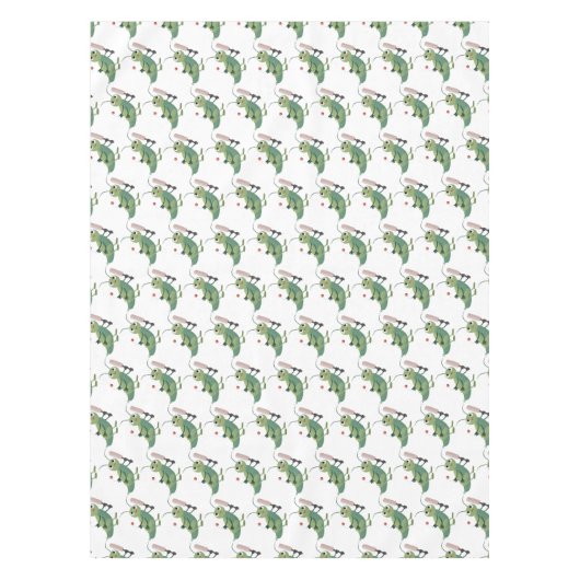 Niedliche Green Cricket Insekt Cartoon-Abbildung Tischdecke (Vorderseite)