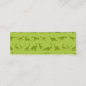 Niedliche Green Dinosaurier Muster für Jungen Mini Visitenkarte (Rückseite)