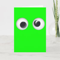 Niedliche Green Google Eyes Halloween Maze Card