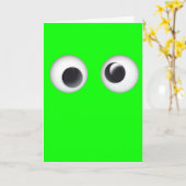 Niedliche Green Google Eyes Halloween Maze Card Karte (Gelbe Blume)