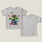 Niedliche Green Outer Space Außerirdischen mit Rau (Design Vorderseite & Rückseite)