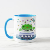 Niedliche Green Outer Space Außerirdischen mit Rau Tasse (Links)