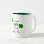 Niedliche Green und White Irish Coffee Tasse (VorderseiteRechts)