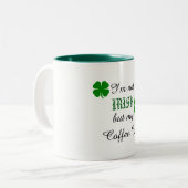 Niedliche Green und White Irish Coffee Tasse (Vorderseite Links)