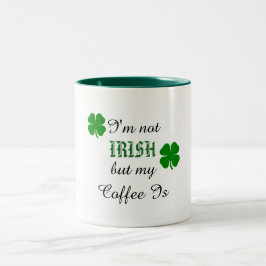 Niedliche Green und White Irish Coffee Tasse