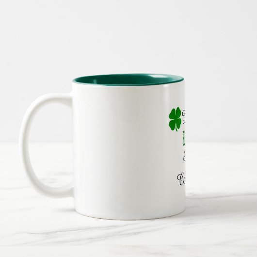 Niedliche Green und White Irish Coffee Tasse (Links)