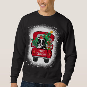 Niedliche Grenz Collie Red Truck Merry Weihnachtsb Sweatshirt