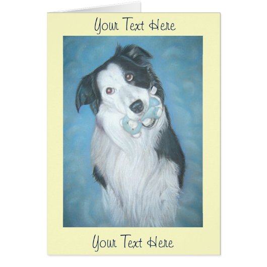 niedliche Grenz-Collie Teddy-Hund-Portrait-Design (Vorne)