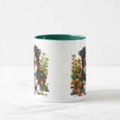 Niedliche Grenzbelastung in Blume Tasse (Zentrum)