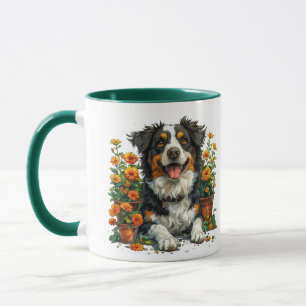 Niedliche Grenzbelastung in Blume Tasse