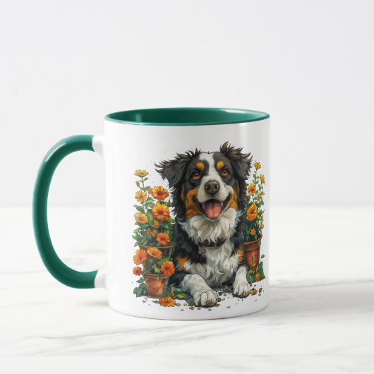 Niedliche Grenzbelastung in Blume Tasse (Links)