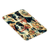 Niedliche Grenze Collie Seamless Magnet (Rechte Seite)