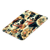 Niedliche Grenze Collie Seamless Magnet (Linke Seite)