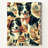 Niedliche Grenze Collie Seamless Notizblock (Rückseite)