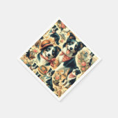 Niedliche Grenze Collie Seamless Serviette (Ecke)