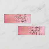 Niedliche, griechisch-rosa Ballet Slippers Mini Visitenkarte (Vorne/Hinten)
