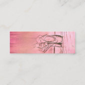 Niedliche, griechisch-rosa Ballet Slippers Mini Visitenkarte (Rückseite)