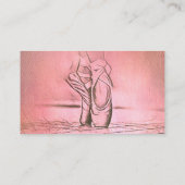 Niedliche, griechisch-rosa Ballet Slippers Visitenkarte (Rückseite)