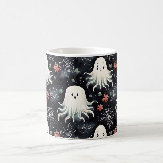 Niedliche griesgrämige Halloween Kaffeetasse (Mittel)
