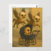 Niedliche Griffins & Baby Cyclops Mythology Fantas Postkarte (Vorne/Hinten)