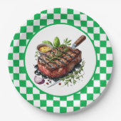 Niedliche GRILLEN Steak Party Pappteller (Vorderseite)