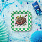 Niedliche GRILLEN Steak Party Pappteller (Party)
