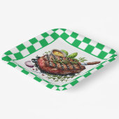 Niedliche GRILLEN Steak Party Pappteller (Gewinkelt)