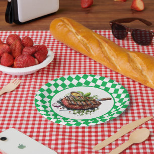 Niedliche GRILLEN Steak Party Pappteller