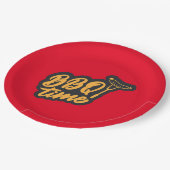 niedliche GRILLEN Zeitwort Kunst Pappteller (Schrägansicht)