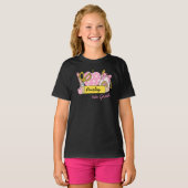 Niedliche Groovy Back to School Pencil für Mädchen T-Shirt (Vorne ganz)