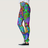 Niedliche Groovy Blume Garten Leggings (Links)