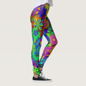 Niedliche Groovy Blume Garten Leggings (Rechts)