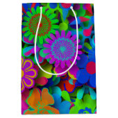 Niedliche Groovy Blume Garten Mittlere Geschenktüte (Vorderseite)