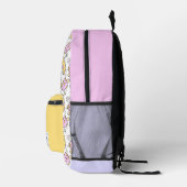 Niedliche Groovy Popsicle Retro Summer Monogram Bedruckter Rucksack (Rechts)