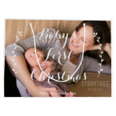 Niedliche große Baby's First Christmas Geschenktas Geschenktüte (Rückseite)