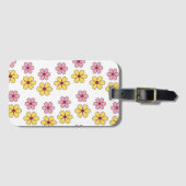 Niedliche große Blume Gepäckanhänger (Vorderseite (Horizontal))