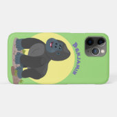 Niedliche, große Gorilla-Cartoon-Abbildung Case-Mate iPhone Hülle (Rückseite (Horizontal))