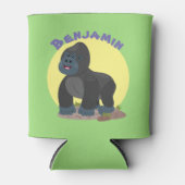 Niedliche, große Gorilla-Cartoon-Abbildung Dosenkühler (Vorderseite)