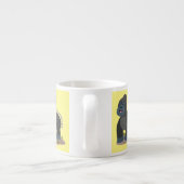 Niedliche, große Gorilla-Cartoon-Abbildung Espressotasse (Rückseite)