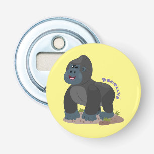 Niedliche, große Gorilla-Cartoon-Abbildung Flaschenöffner