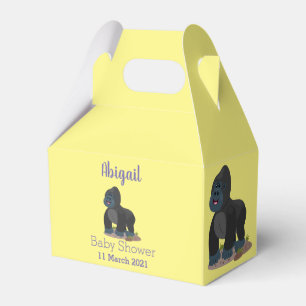 Niedliche, große Gorilla-Cartoon-Abbildung Geschenkschachtel