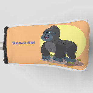 Niedliche, große Gorilla-Cartoon-Abbildung Golf Headcover