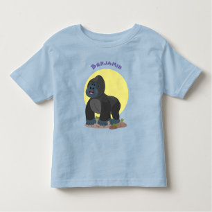 Niedliche, große Gorilla-Cartoon-Abbildung Kleinkind T-shirt
