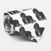 Niedliche, große Gorilla-Cartoon-Abbildung Krawatte (Gerollt)