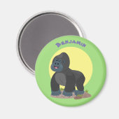 Niedliche, große Gorilla-Cartoon-Abbildung Magnet (Vorderseite/Rückseite)