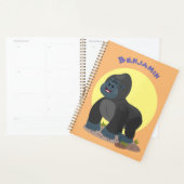 Niedliche, große Gorilla-Cartoon-Abbildung Planer (Anzeige)