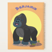 Niedliche, große Gorilla-Cartoon-Abbildung Planer (Rückseite)