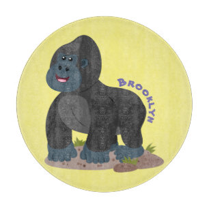 Niedliche, große Gorilla-Cartoon-Abbildung Schneidebrett