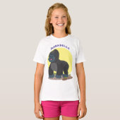 Niedliche, große Gorilla-Cartoon-Abbildung T-Shirt (Vorne ganz)